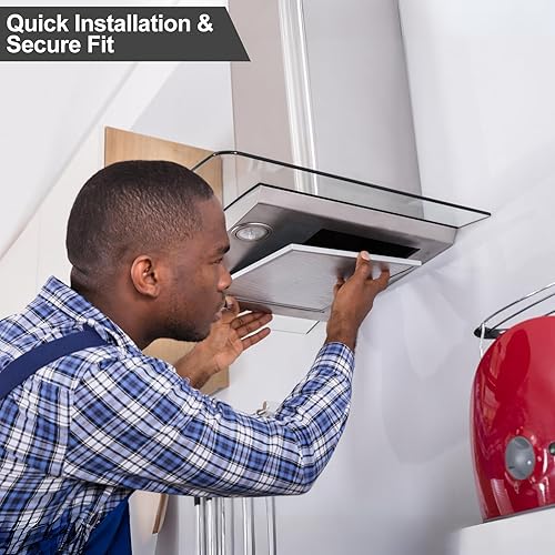Miniatura 4 de Filtro de aluminio para campana extractora BPS1FA30 (11-34 pulgadas x 14-14 pulgadas x 38 pulgadas) de repuesto para Bro-an, Nutone Mesh Aluminum