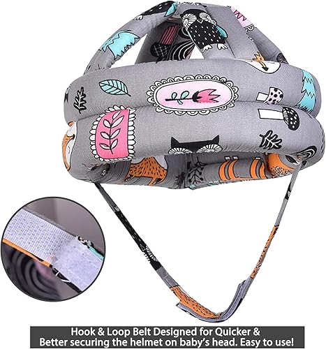 Miniatura 6 de Casco de seguridad para bebé protector de cabeza de bebé para gatear cojín de cabeza protector de cabeza suave para niños que aprenden a caminar