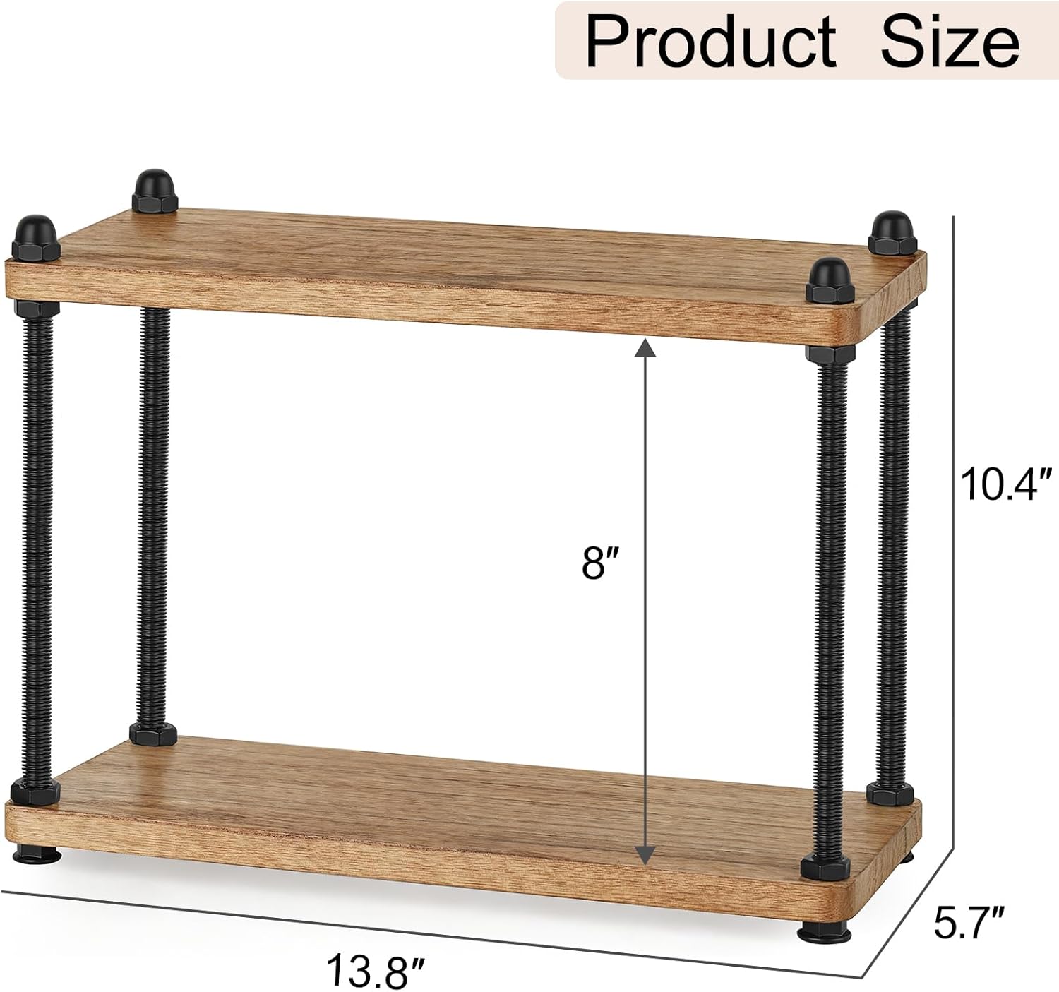 Mkono Small Artificial Flowers in Ceramic Vase and Bathroom Counter Organizer Shelf, Home Decor for Bathroom, Bedroom, Living Room, Office, Set of 2