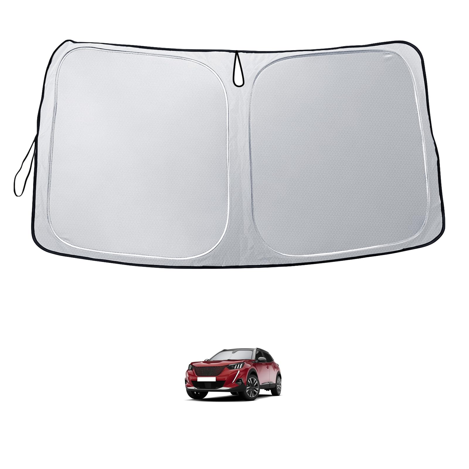 LUWU Pare-soleil de voiture compatible avec Peugeot 2008 e-2008 2019-2023 2024 Pare-soleil pour pare-brise intérieur Pare-soleil Pare-soleil Refroidissement Protection UV 2008 Accessoires