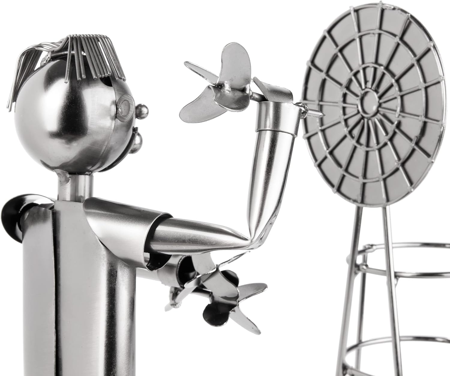 BRUBAKER Beer Bottle Holder Darts Championship Metal Sculpture Bottle