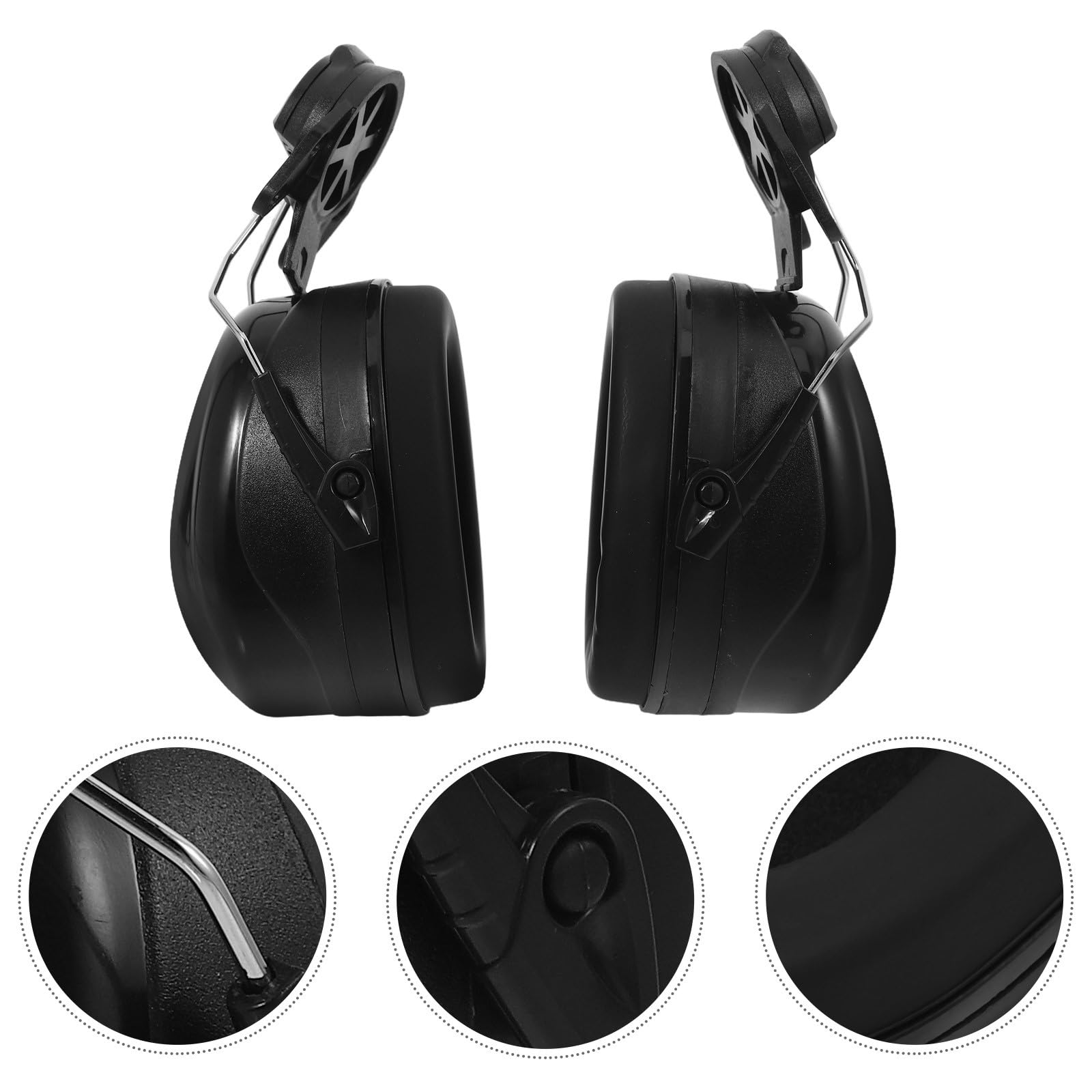 Cuffie Antirumore Nero con Protezione le Orecchie in Abs e Spugna, Regolabili con Vestibilità Confortevole per Progetti Industriale e Fai da Te