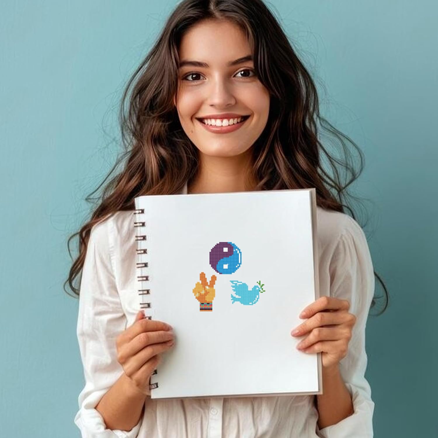 DIAMOND DOTZ Peace Diamond Painting Kits for Kids - Diamond Art Kits a Relaxing Creative Craft Kit with Dotz Gems