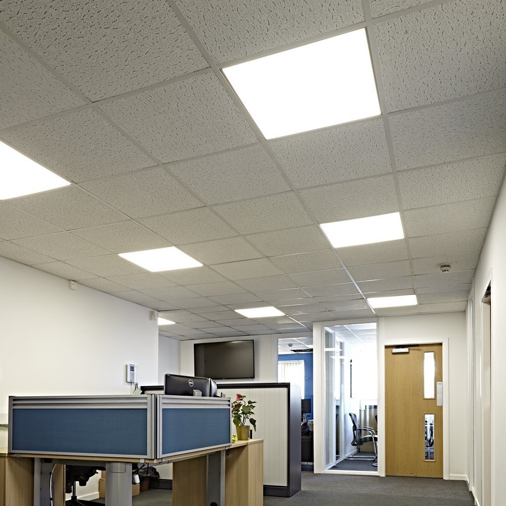 COUSON Panel LED 40W 595mm X 595mm Incluido Transformador Philips,Pack 5 Unidades (Blanco Neutro 4000k)