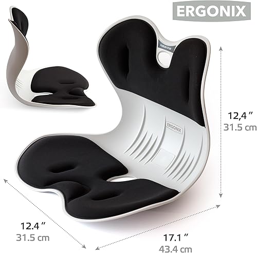 Miniatura 3 de Silla correctora de postura de apoyo lumbar para hombres, silla ergonómica portátil grande de apoyo para la espalda para corrección de postura y