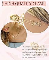 Vista 5 de Separadores de cierres para collares en capas para mujeres, oro de 14k y plata, joyería de seguridad sin enredos, convertidor de cierre con bloqueo
