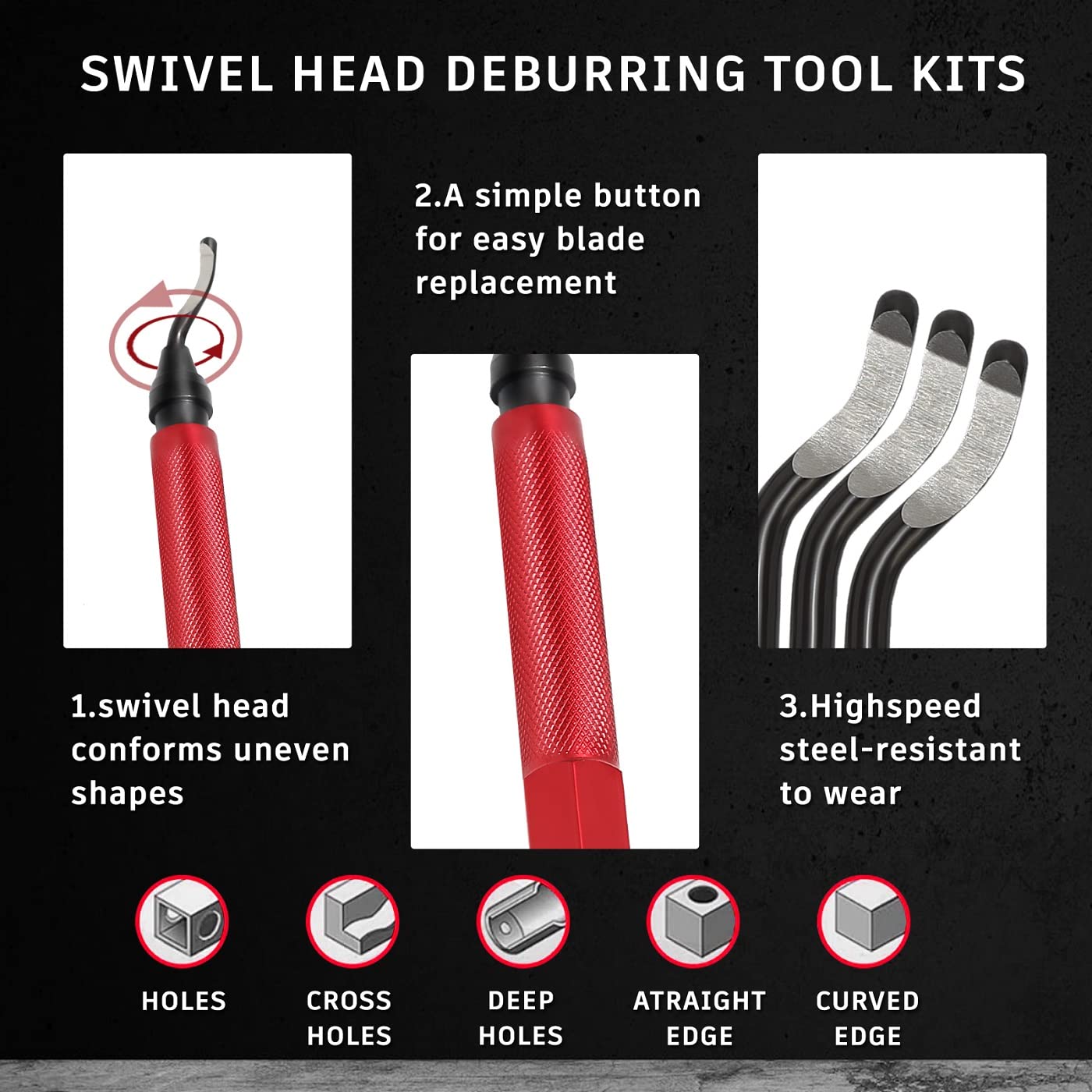 Set Sbavatore Manuale | 22 Lame Per Metalli, Plastica E Stampa 3D | Per Fori E Bordi - Foto 10