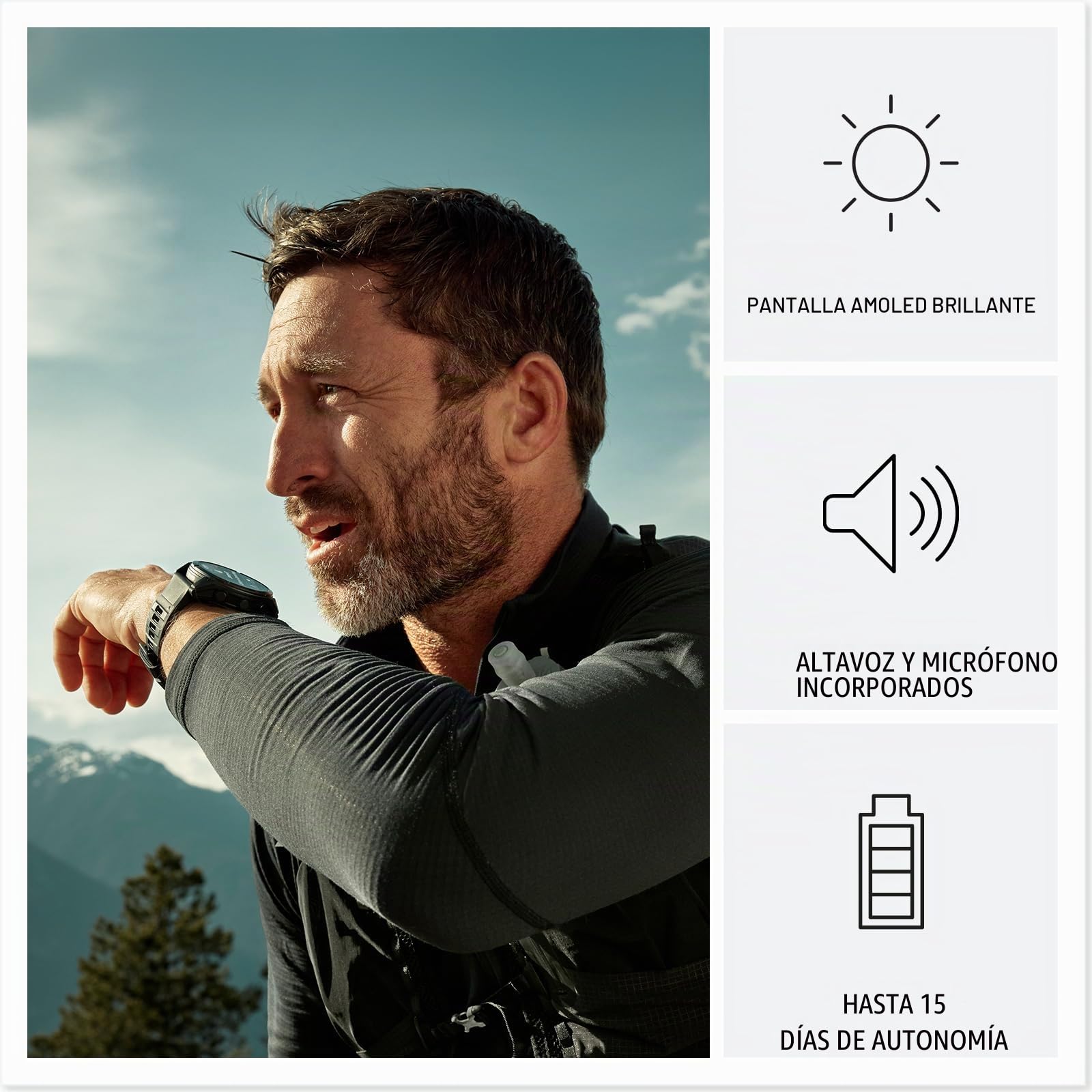 Garmin fēnix 8 Pro, 51 mm, Pantalla AMOLED, Reloj Inteligente GPS multideportivo Conectado Premium, tecnología inReach, Zafiro, Titanio con Correa de Silicona Grafito/Negra | Lente de zafiro, bisel de titanio, GPS multideporte, mensajería bidireccional sa