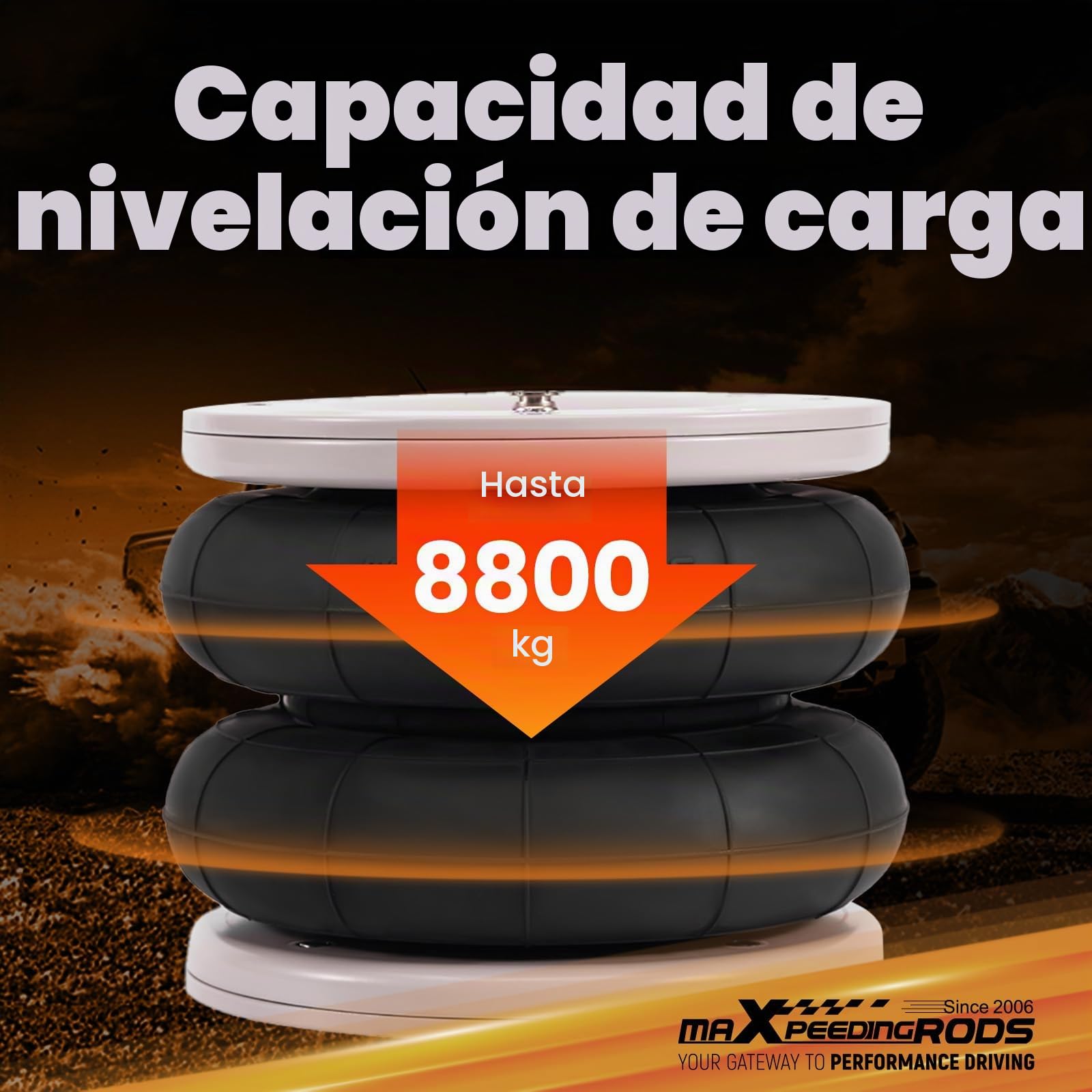 maXpeedingrods 2x Suspensión para Mercedes Sprinter 2006‑2020 | 12v Compresor, Monte Simple Trasero, TraccióN Tras./Del., Tubo 12m, ManóMetro Simple