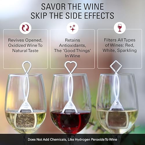 Miniatura 5 de PureWine - Filtros de varita de histaminas y sulfitos, puede reducir y aliviar las alergias y sensibilidades del vino, purificador airea el sabor y