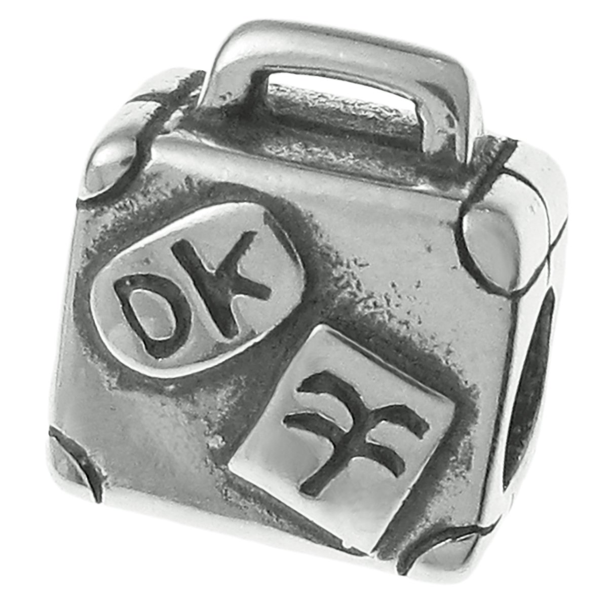 Dreambell 925 Sterling Silver Suitcase Luggage Bag Bead for European Charm Bracelets