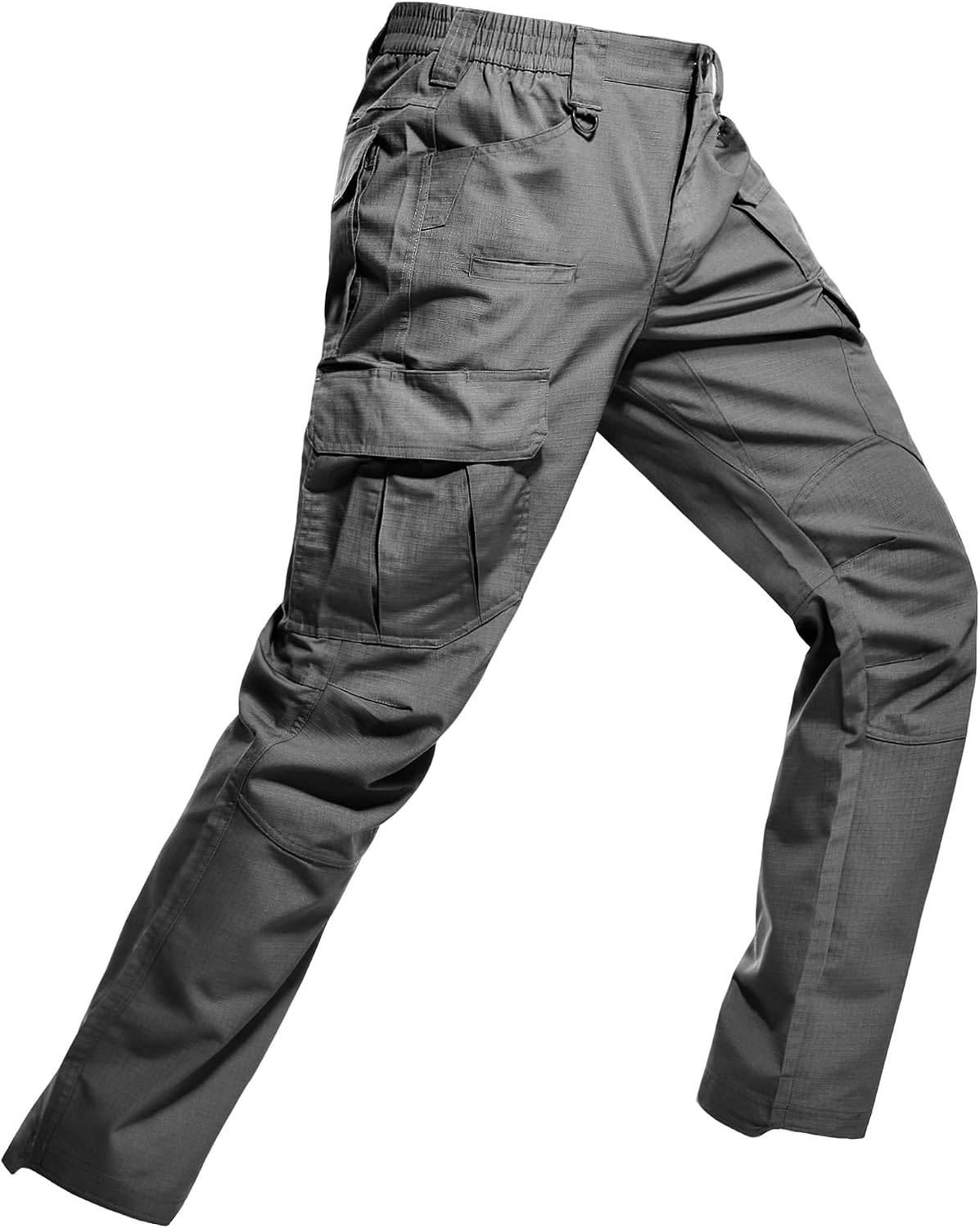 Tactical Pants for Men Hiking Cargo Work Pants Dark Grey 30Wx32L | Ripstop, Lightweight, Water Resistant, Quick Dry, Multi-Pockets, Breathable, Stretch Waistband, Outdoor Work, Hiking, EDC