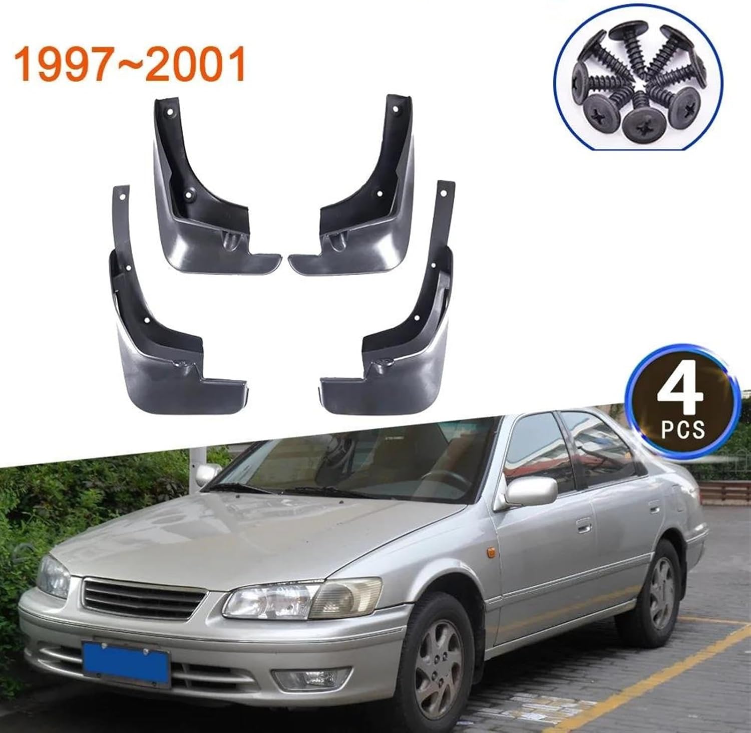 Car Splash Proof for Toyota Camry XV20 20 1997-2001 Mudguards Front Rear Wheels Fender Mudflap 4X Car Accessories