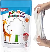 iFergoo 125g White Air Dry Modeling Foam Clay - Squishy Soft Non-Toxic Clay for Kids Crafts, School Projects & DIY No Bake