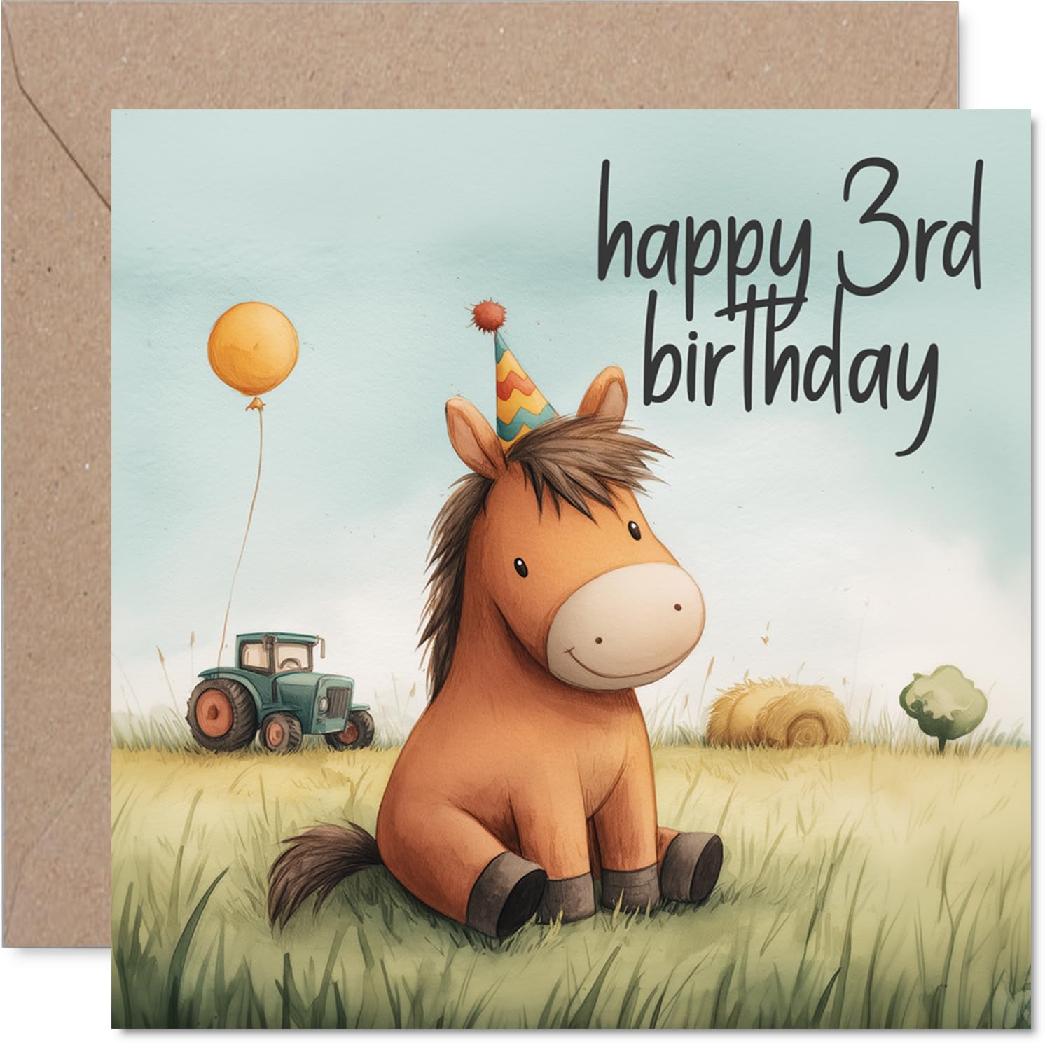 Playful 3rd Birthday Card, Let's Horse Around on Your Big Day