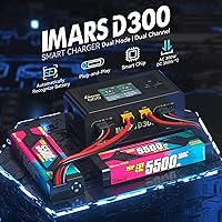 Vista 3 de Gens Ace IMARS D300 G-Tech Smart Dual Lipo Cargador 16A AC 300W DC 700W Lipo Carga (negro)