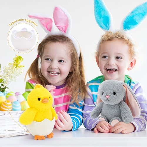 Miniatura 6 de MaoGoLan Juego de 6 peluches de animales de granja a granel de 10 pulgadas para niños, niñas, decoración de fiestas, centros de mesa y juego de