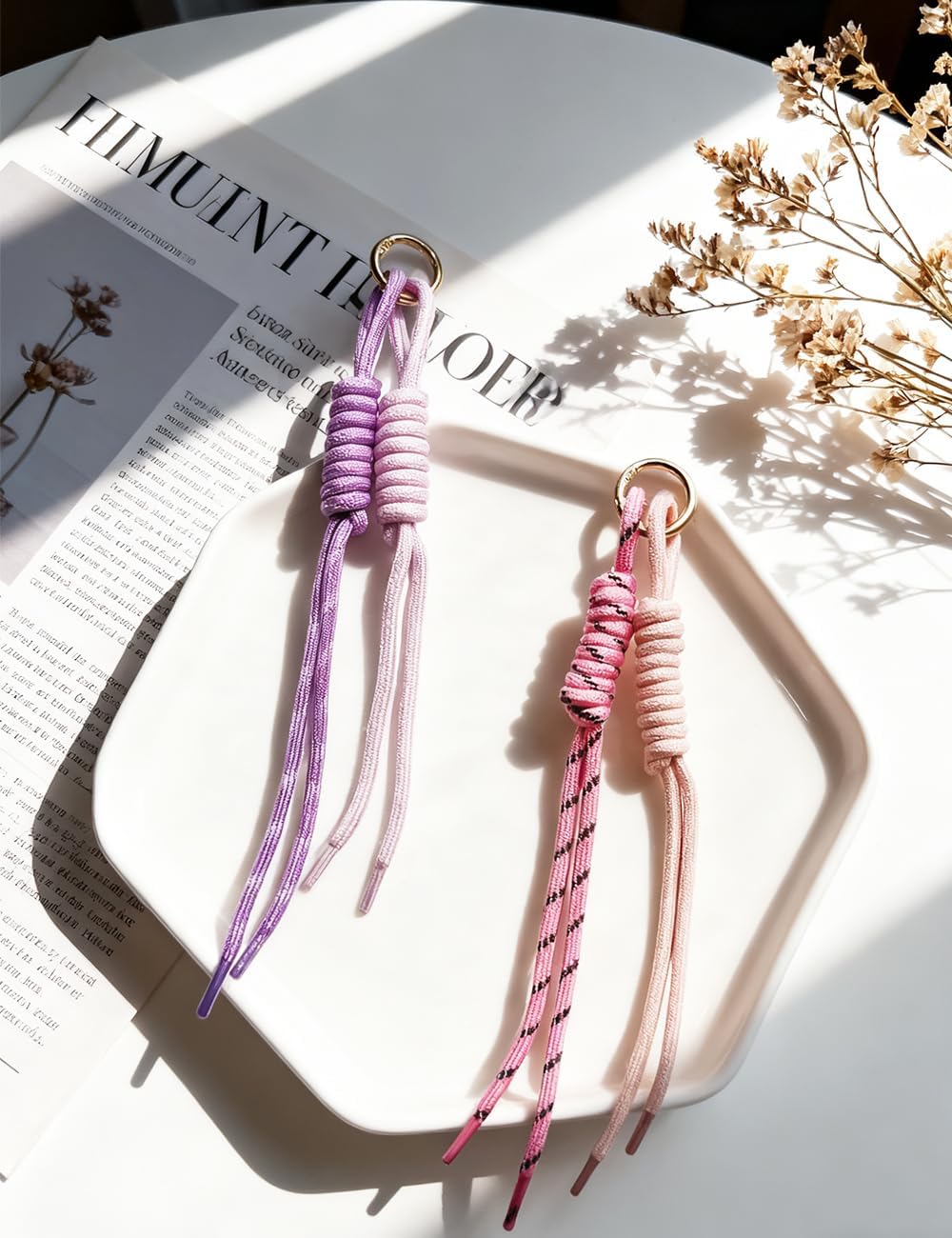 13/20/30 Pack Paracord Keychain Rope Bag Charms Colorful Braided Charms for Key Chain Purse Backpack Handbag - Image 9