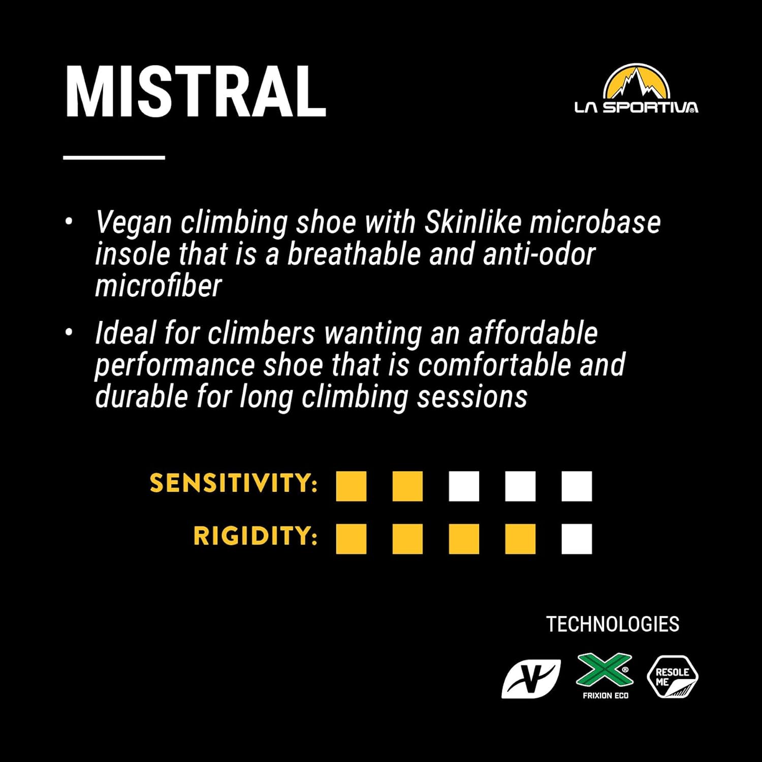 La Sportiva Mens Mistral Rock Climbing/Bouldering Shoe
