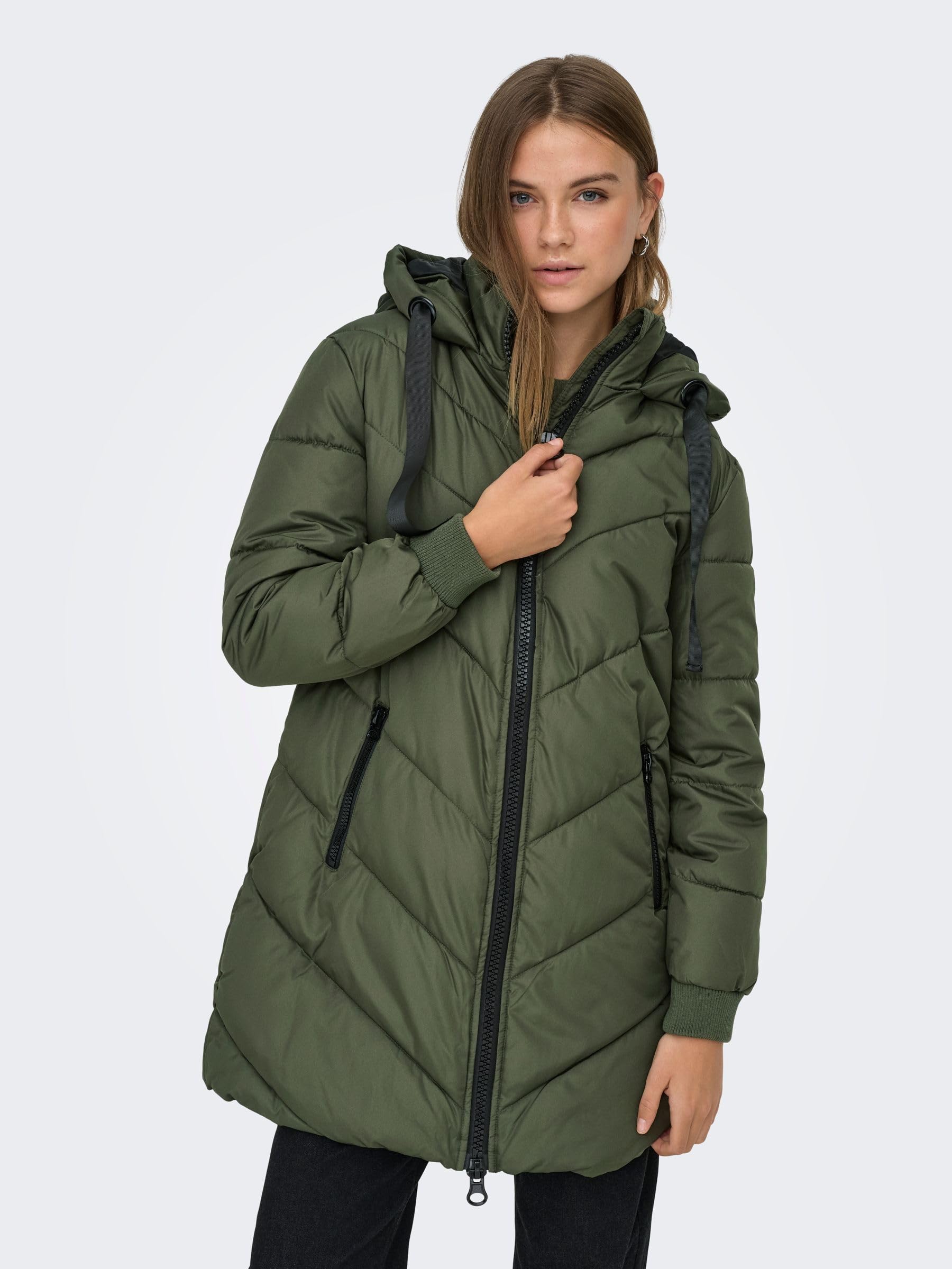 JDY Women's Skylar Otw Noos Padded Hood Jacket Quilted coat