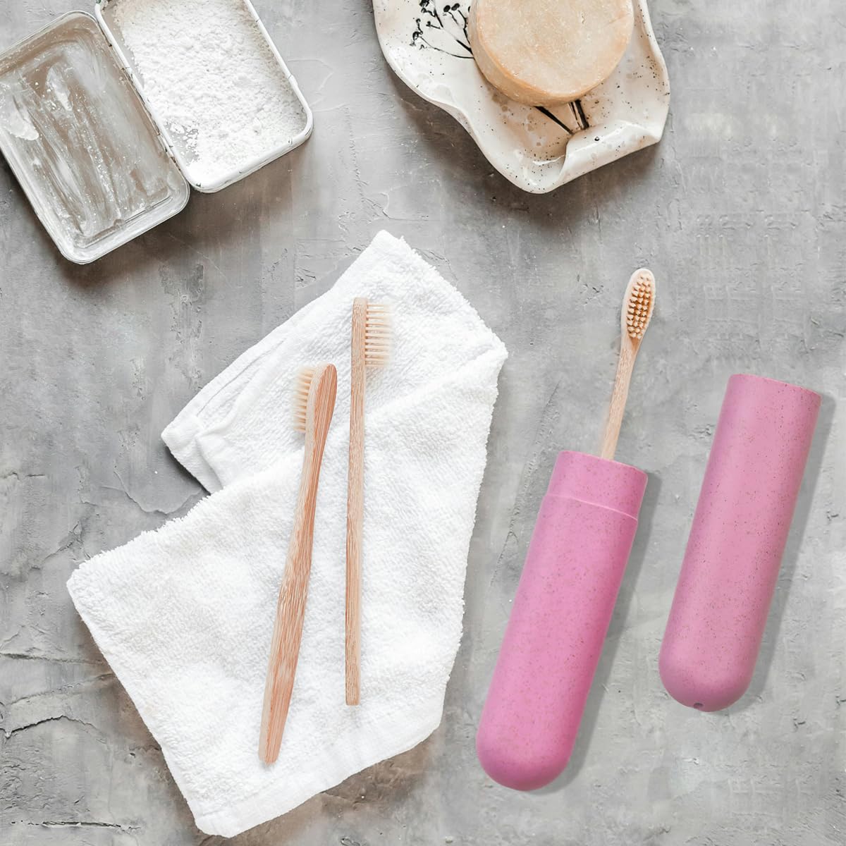 4 Pack Travel Toothbrush Case, Holder Toothbrush Travel Containers for Trip Home Camping Dust-Proof and Sanitary, Travel Toothbrush Holder