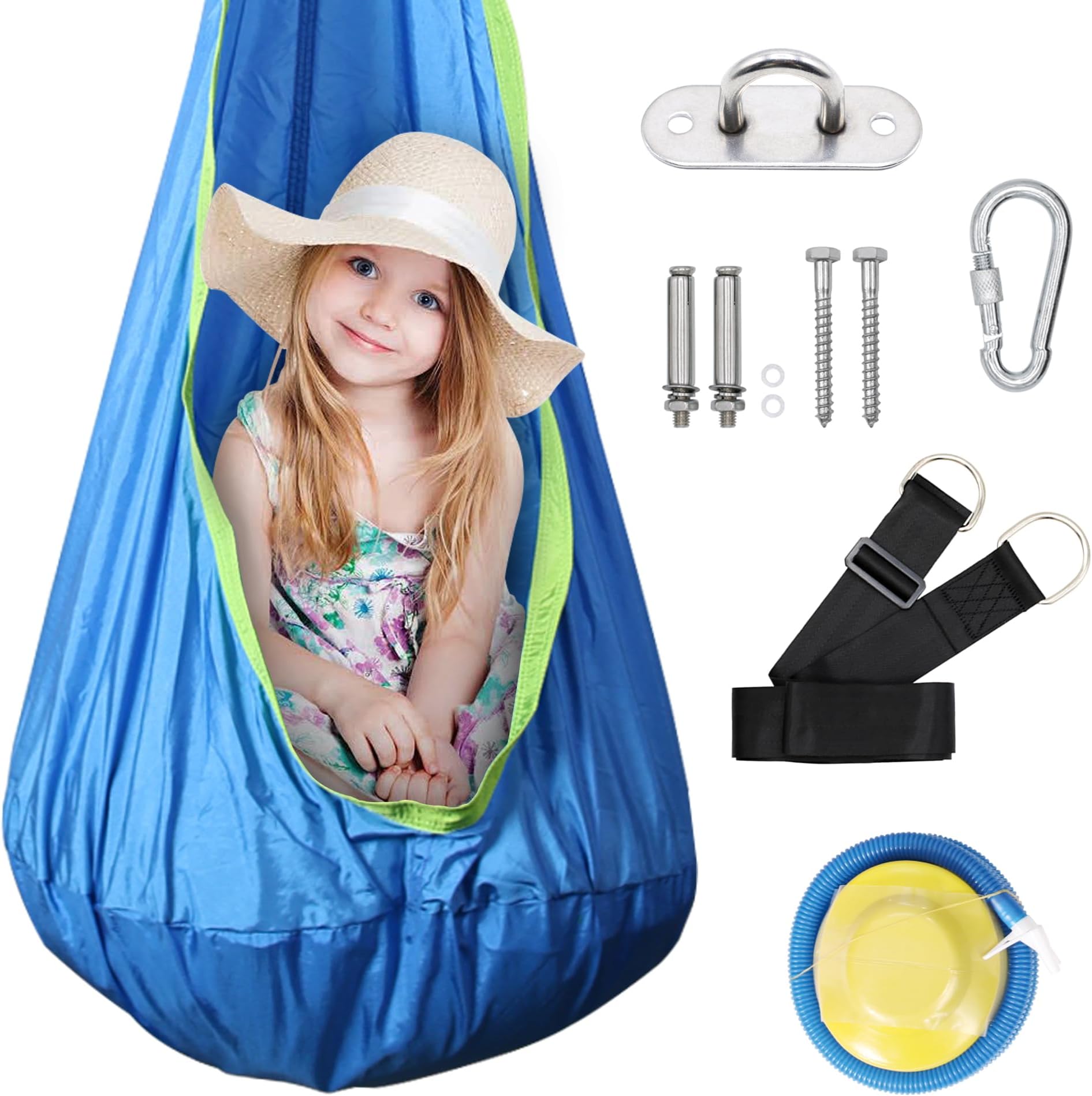 Amazon.com: Kids Pod Swing Seat, Child Hanging Hammock Chair with ...
