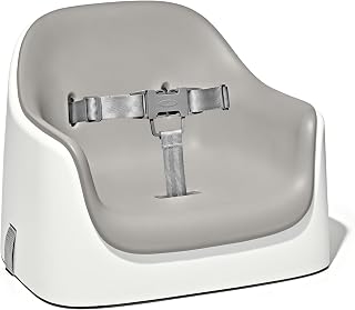 OXO Tot Nest Booster Seat with Removable Cushion, Gray - Secure Portable High Chair for Babies 9+ Months