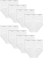 Fruit of the Loom Men's 8-Pack Classic White Briefs - Tag-Free, Pinch-Free Comfort, Full Coverage Daily Underwear