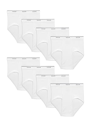 Fruit of the Loom Mens Basic White Brief Multipack