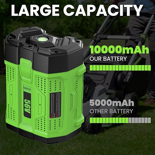 Miniatura 6 de Repuesto BA2800T de 10000 mAh para batería EGO compatible con batería EGO de 56 V, compatible con herramientas EGO de 56 voltios BA2800 BA1400