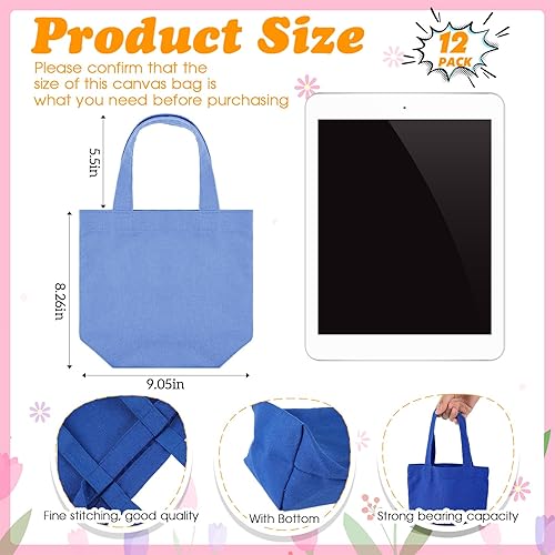 Vista 91 de Amylove 24 mini bolsas de lona en blanco para sublimación, reutilizables, para comestibles, equipaje de bricolaje, para fiestas incluso