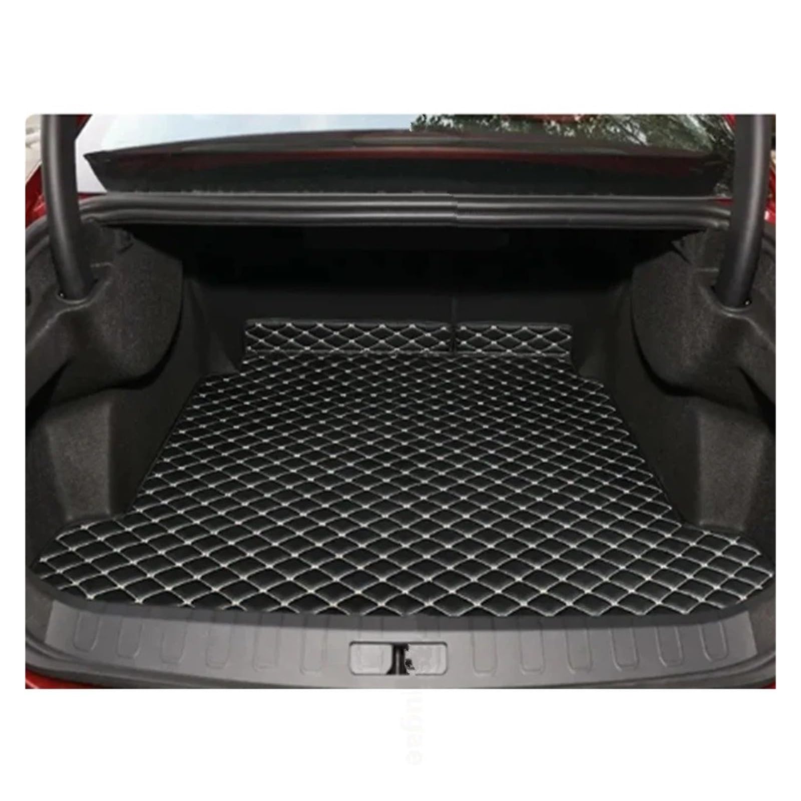 Kofferraumwanne Für Peugeot 508 Limousine 2019–2025 Kofferraum-Hauptmatten Anti-Kratz- Und rutschfeste Schutzabdeckung Schutzfrachtmatte(Black Beige)