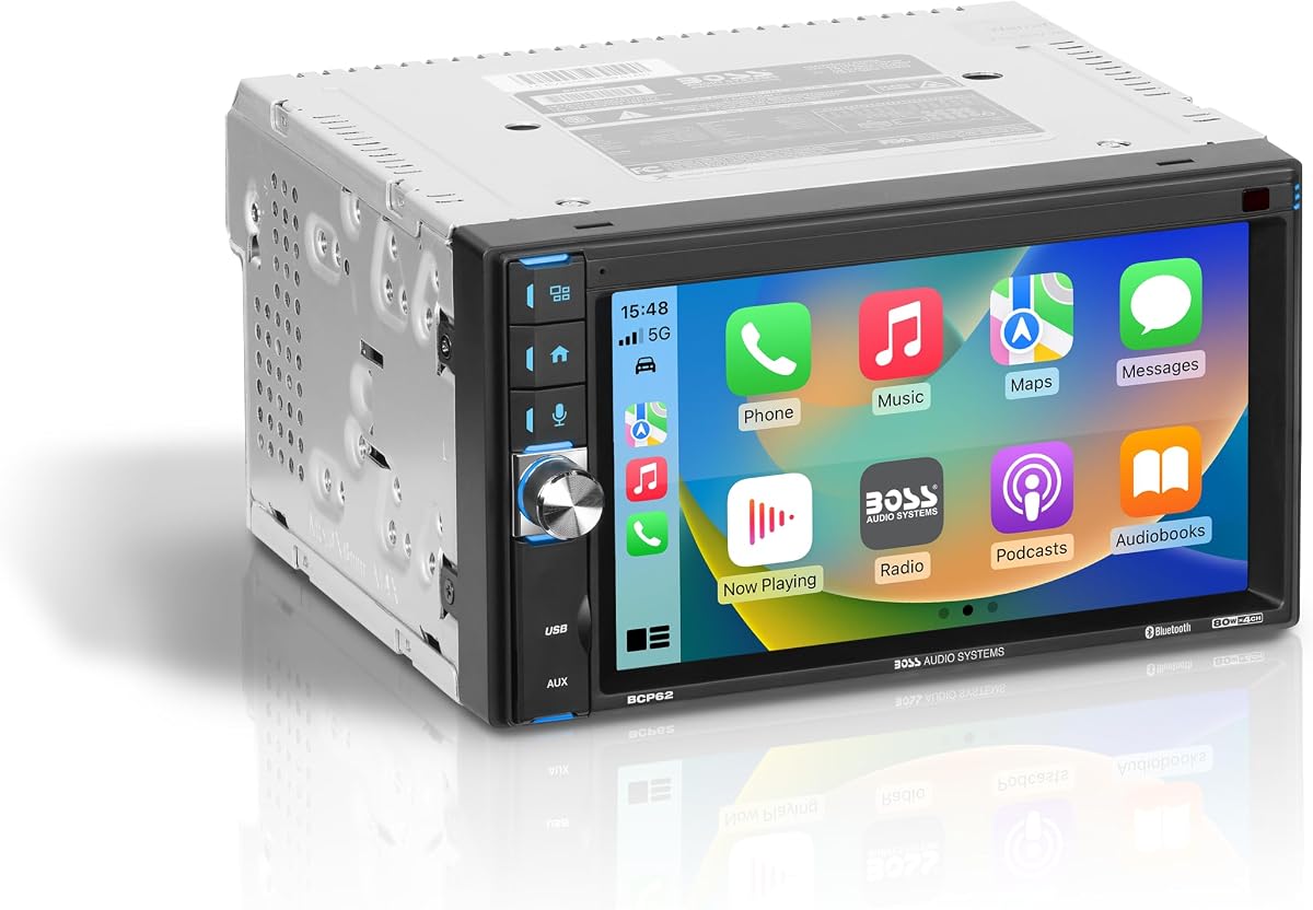 BCP62 Car Stereo, CarPlay, Android Auto, Double DIN