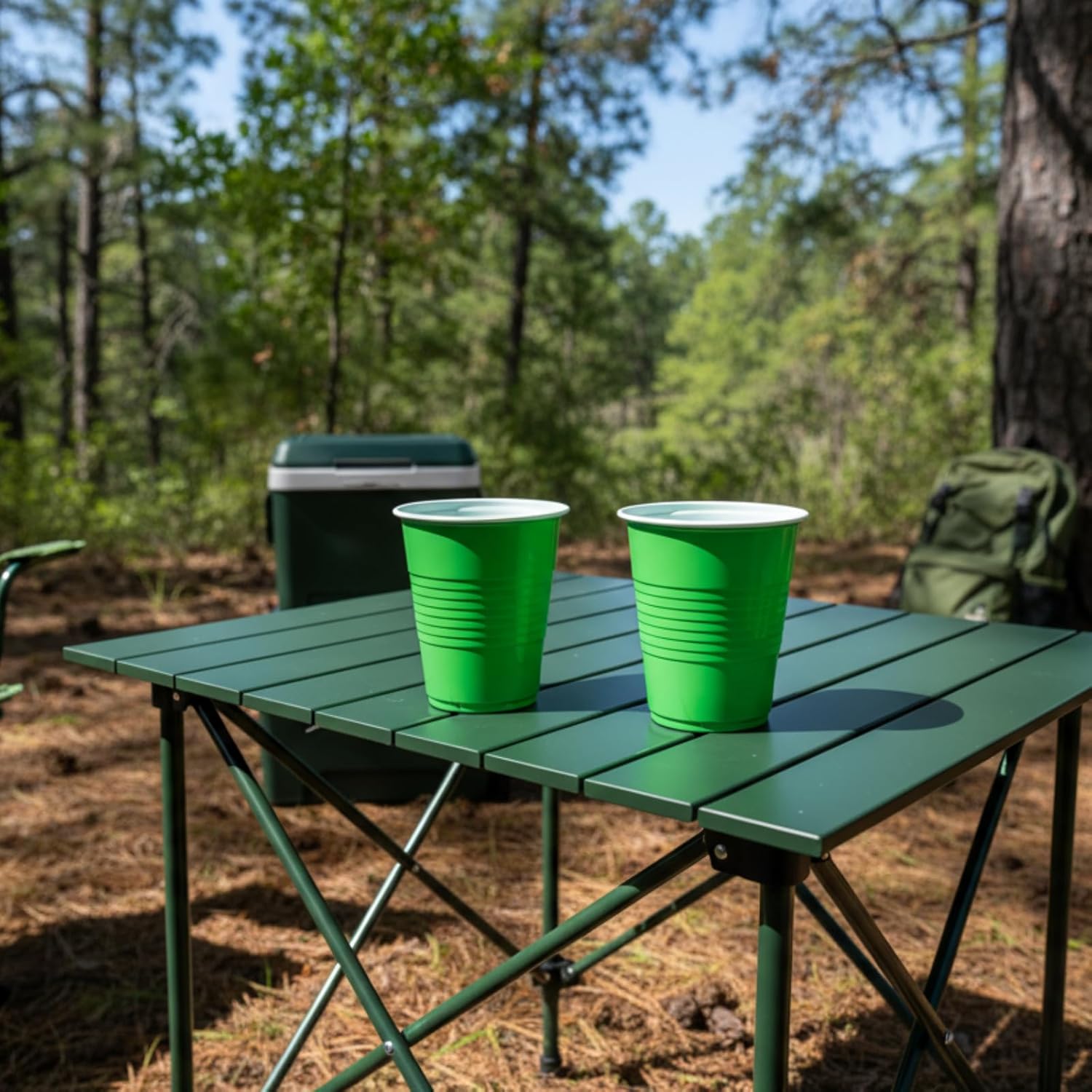 30 Pcs 12 oz Disposable Plastic Cups Bulk for Baby Shower Birthday Graduation Party Wedding Theme Party Birthday (Green) - Image 3