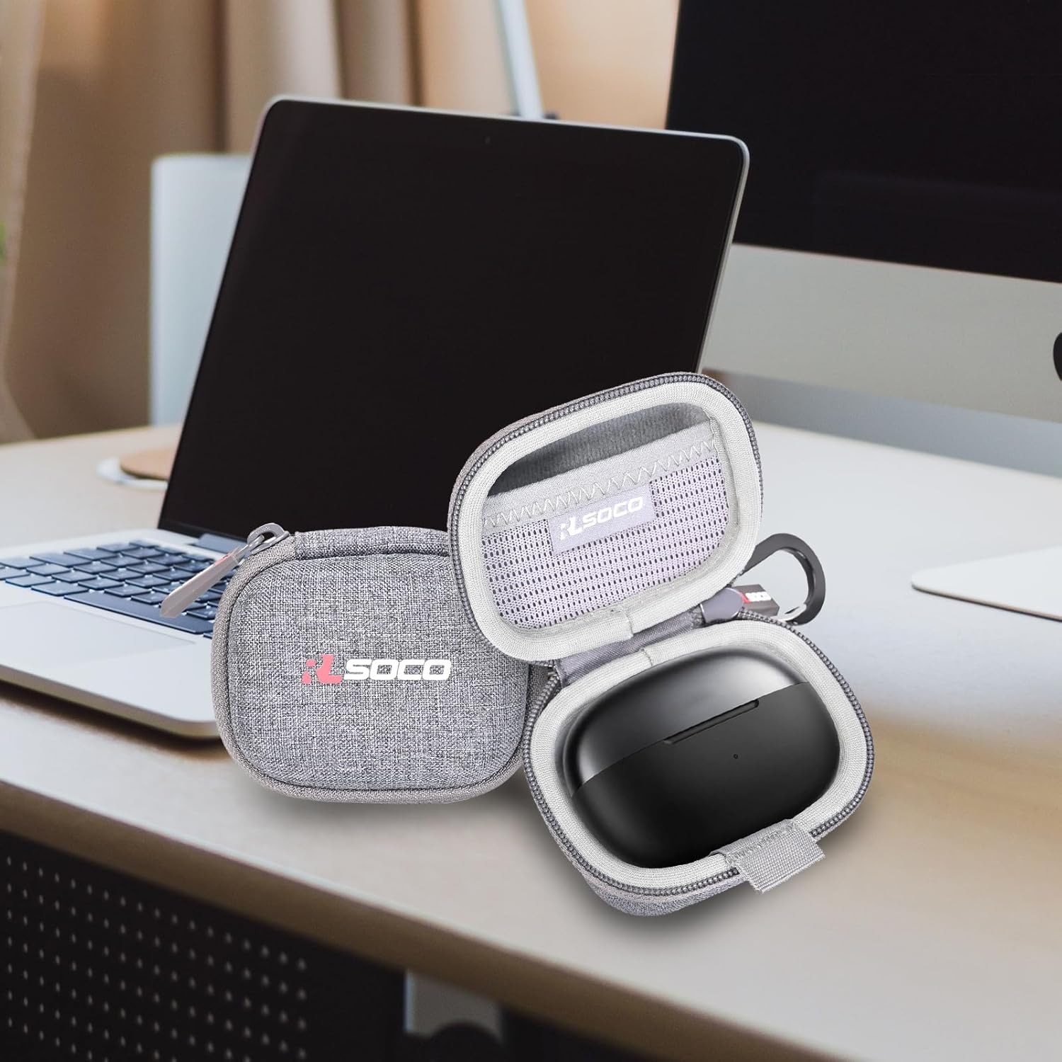 RLSOCO Protective Case for SHOKZ OpenDots ONE Open-Ear Headphones Wireless Bluetooth Earbuds - Grey (Case Only) - Image 7