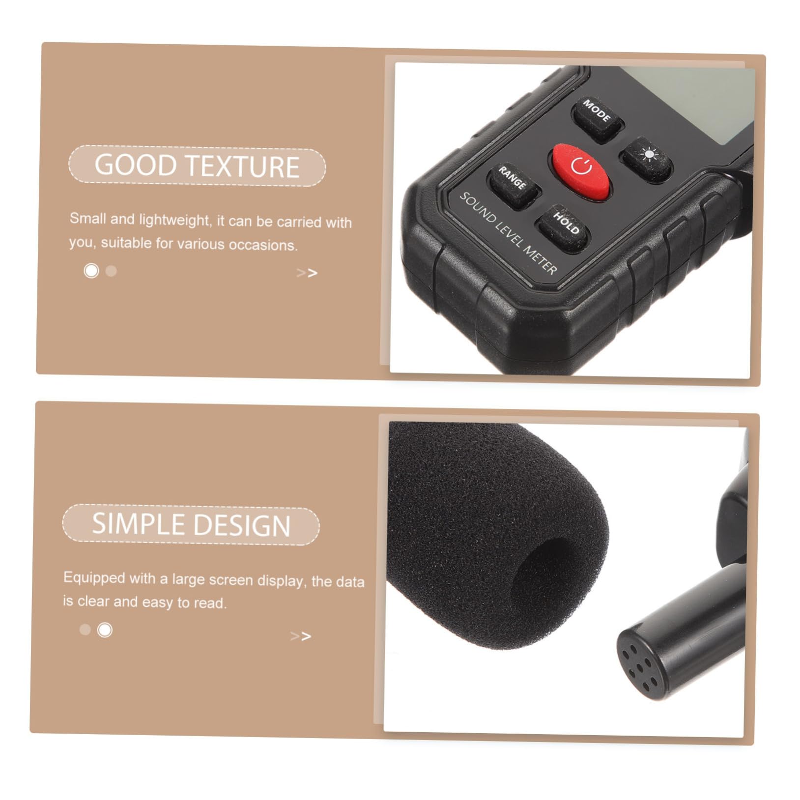 Alipis Misuratore Di Decibel Digitale Precisione Display Per Misurazione Rumore Ambientale Industriale e Traffico Leggero e Portatile