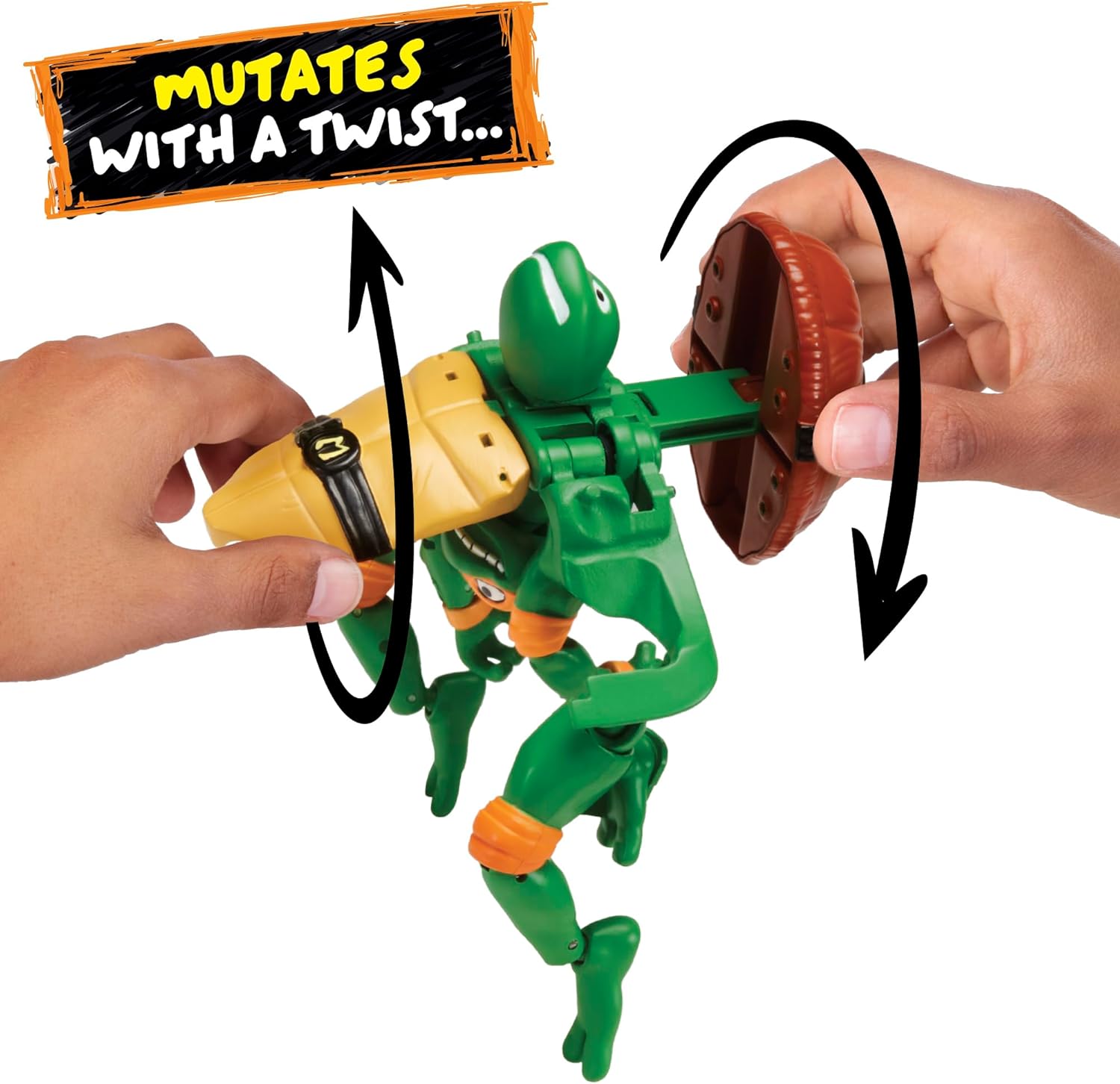 Tales of Teenage Mutant Ninja Turtles: Mutations Deluxe 5.5” Michelangelo Pet to Ninja Figure by Playmates Toys