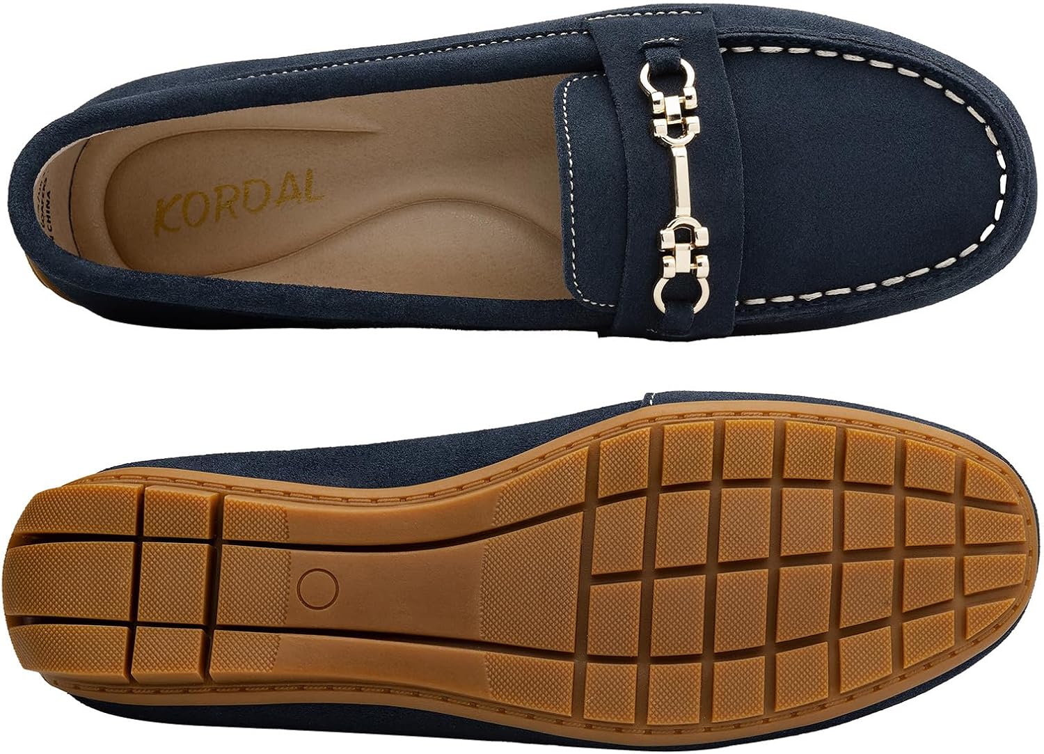 KORDAL Women's Comfortable & Lightweight Suede Leather Loafers Slip-Ons Driving Mocs Walking Shoes Cute Business Casual Dress Shoes Work Flats for Women - Image 7