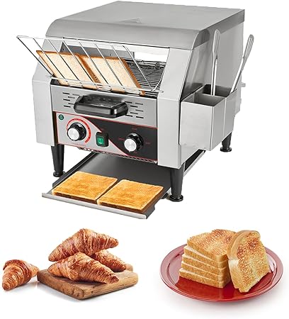 Commercial Toaster - 300 Slices/Hour Electric Conveyor Toaster 1900W Commercial