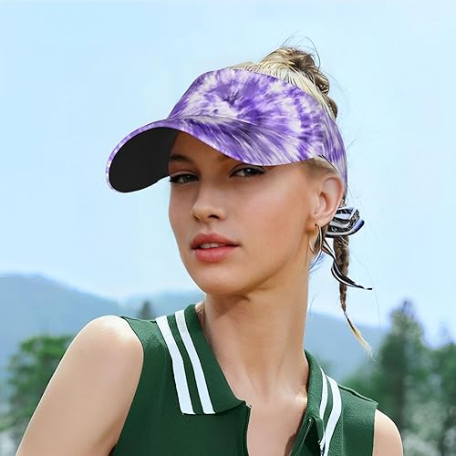 Miniatura 6 de Sombreros deportivos con visera para el sol, brillantes, teñido anudado, gorra vacía y ajustable, gorra de béisbol para mujeres y hombres