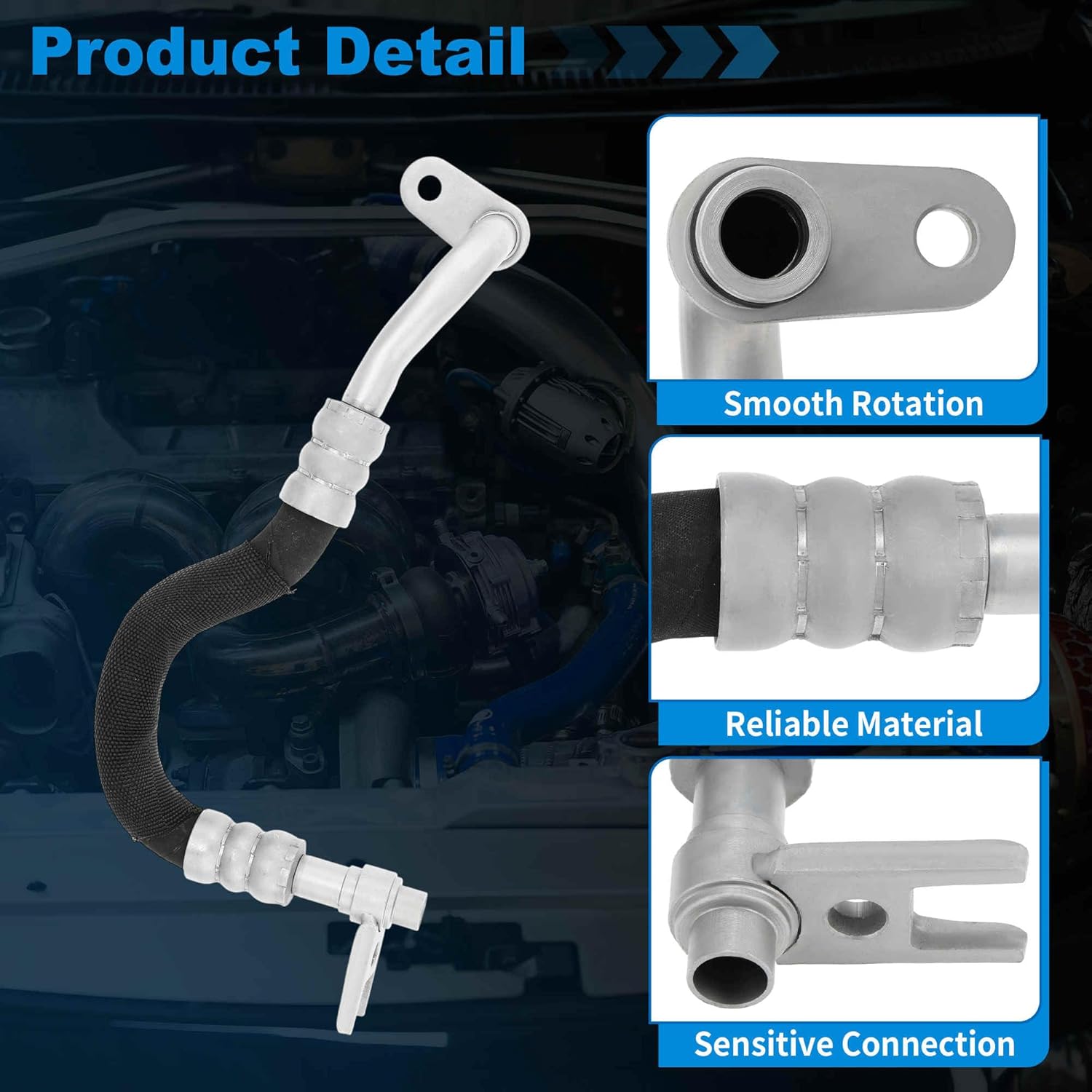 Outlet Engine Oil Cooler Tube for BMW 535i E60/E61 2008-2010 for BMW 535xi Engine Coolant Bypass Hose Line No.17227560980
