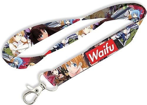Miniatura 5 de Waifu Collage Kawaii Anime Lanyard Llavero Azul, Azul