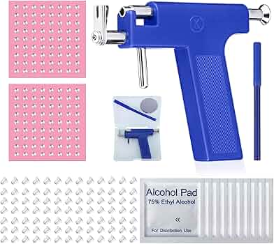 Yiorxu 8 Pièces Pistolet Piercing Oreille Jetable,Perceur D'oreille Kit