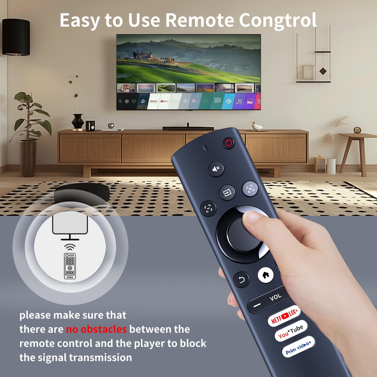Nouvelle télécommande de Remplacement Compatible avec HAPPRUN goodee Boom NexiGo Projector ONOAYO Lisowod Aurzen iSinbox YG381 Projecteur