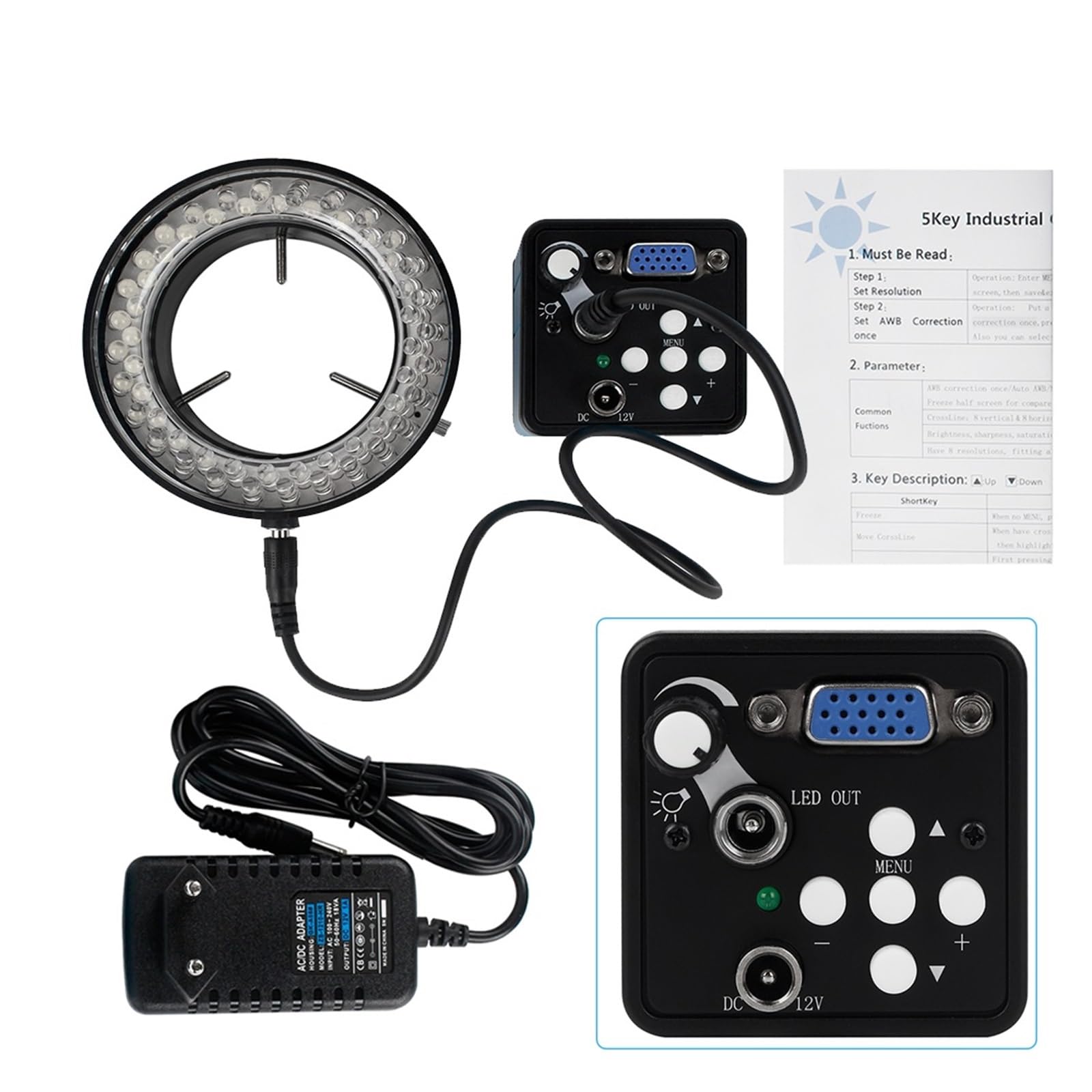 4K 48MP Industrial Electronic Digital Video Microscope Camera HD 1080P 60FPS With 1/1.8" Imx678 Sensor(D 13MP VGA)