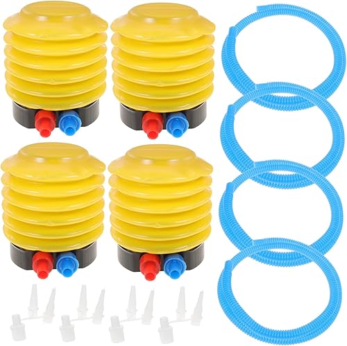 Bomba de aire de plástico portátil de inflado de bomba de pie 4pcs