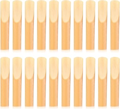 20 Pieces 2.5 Bb Clarinet Reeds Traditional 2.5 Strength Bb Clarinet Reed with Storage Box for Use Replacement Supply Beginner Skillful Player