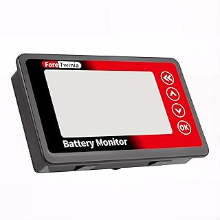 Foretwinia 500A Battery Monitor with Shunt, 8–120V Coulomb Meter, DC Power & Capacity Monitor for LiFePO4/Lithium/Lead Acid Batteries, for RV Solar Boat Golf Cart