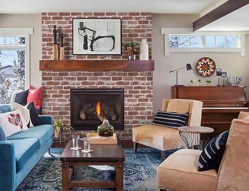 Miniatura 4 de Timeet Papel tapiz de ladrillo gris, papel tapiz de ladrillo de 17.7 x 118.11 pulgadas, autoadhesivo, extraíble, de ladrillo sintético, para