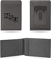 Vista 35 de Rico Industries NCAA - Cartera de bolsillo frontal grabada con láser gris, compacta, cómoda, delgada